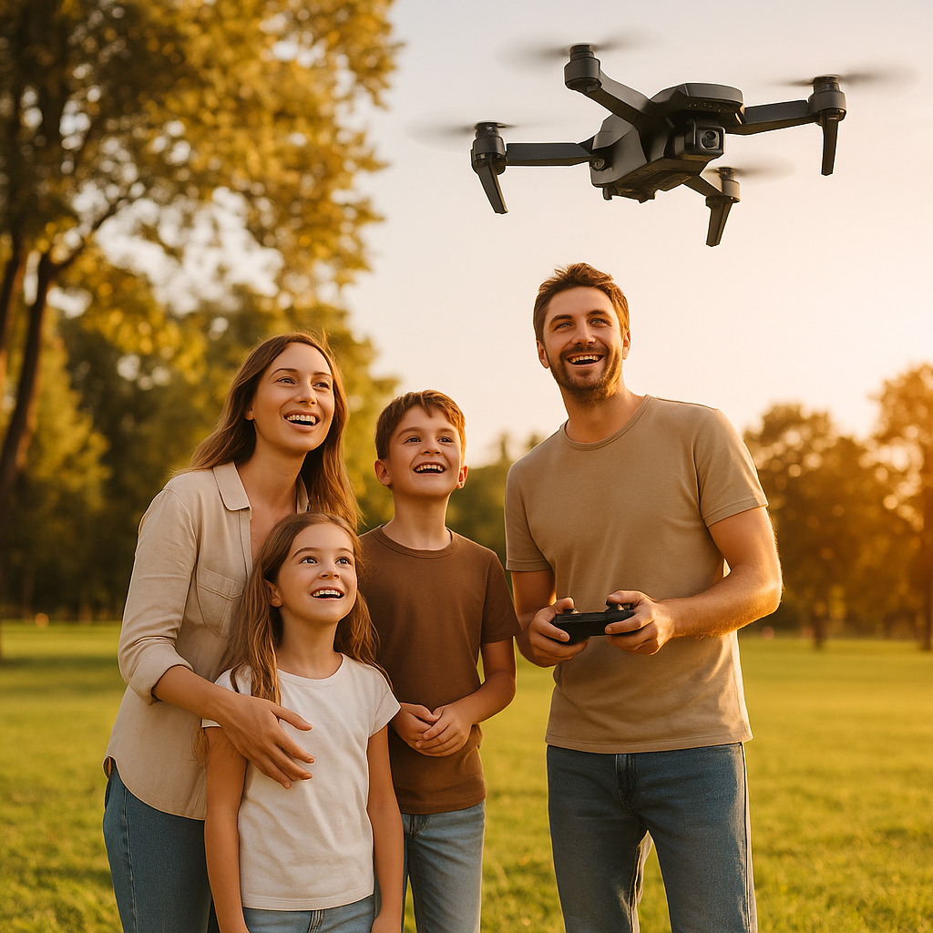 Dron E88 — Despliega, despega y graba desde las alturas
