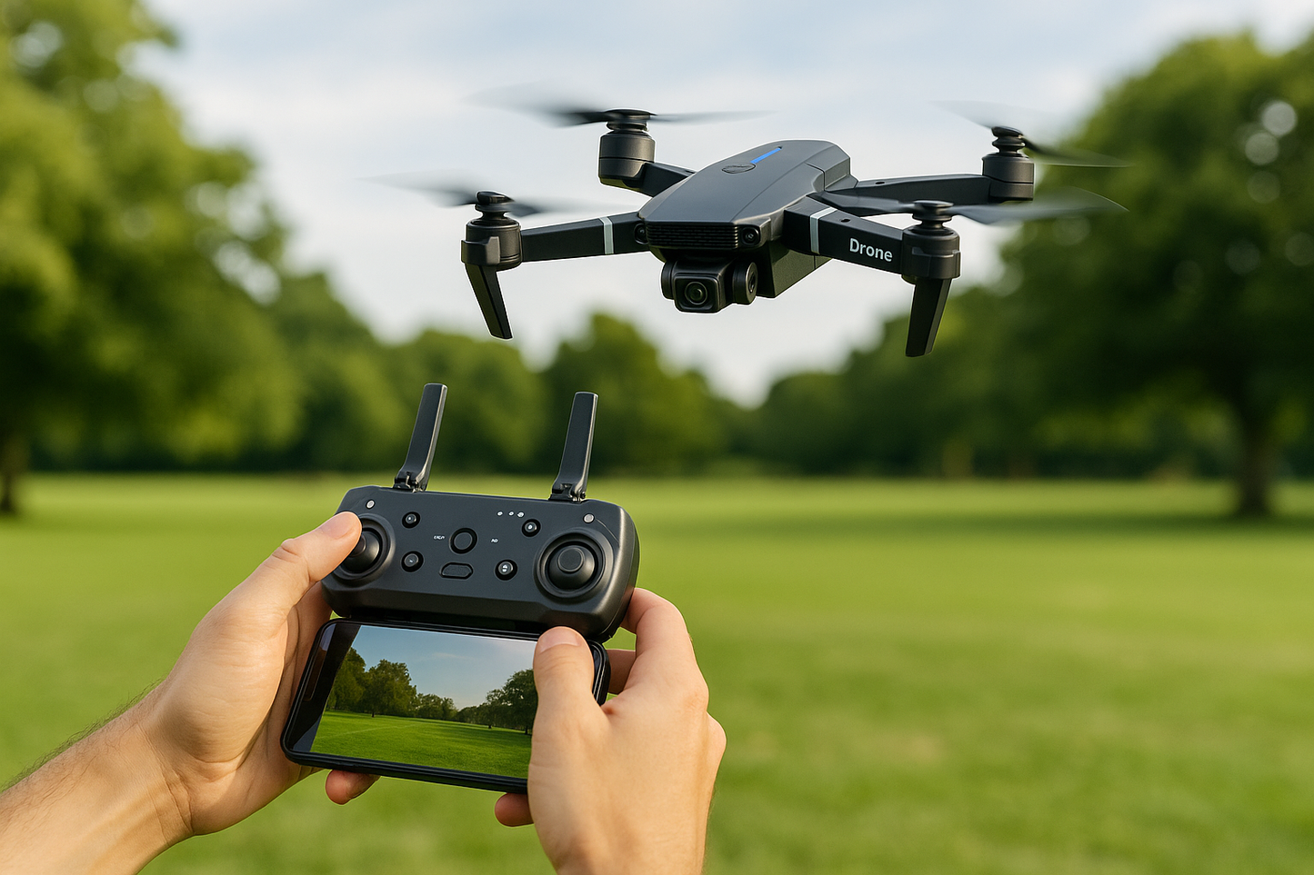 Dron E88 — Despliega, despega y graba desde las alturas